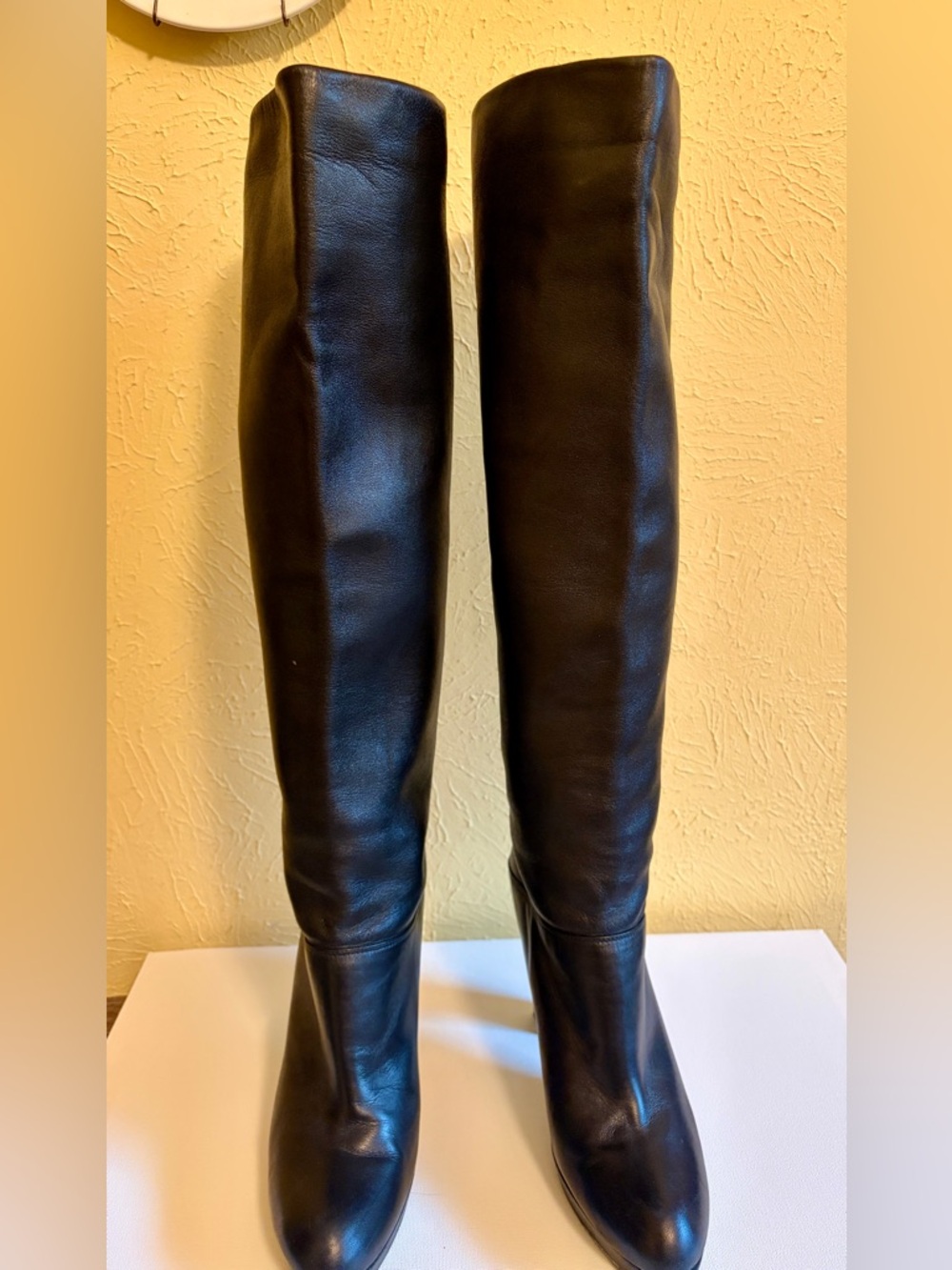 Stuart Weitzman Tall Black Leather Boots